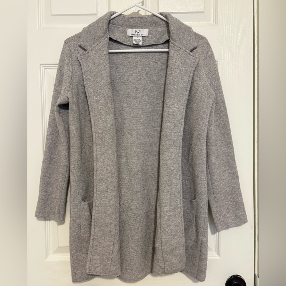 Magaschoni Gray Women's Cardigan Sweater, XS